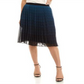 Anne Klein Women's Sheer Knee Length Knife Pleated Skirt Blue Size 6