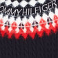 Tommy Hilfiger Women's Printed Long Sleeve Jewel Neck Sweater Blue Size Medium
