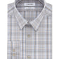Calvin Klein Men's Plaid Dress Shirt Semi Fitted Brown Size 36-37