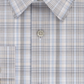 Calvin Klein Men's Plaid Dress Shirt Semi Fitted Brown Size 36-37