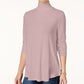 JM Collection Women's Turtleneck Top Pink Size S