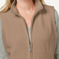 Karen Scott Women's Fleece Zip Front Vest Brown Size Petite Small