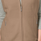 Karen Scott Women's Fleece Zip Front Vest Brown Size Petite Small