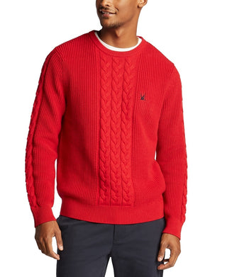 Nautica Men's Sail Classic Fit Cable Knit Sweater Red Size X-Large