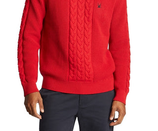 Nautica Men's Sail Classic Fit Cable Knit Sweater Red Size X-Large