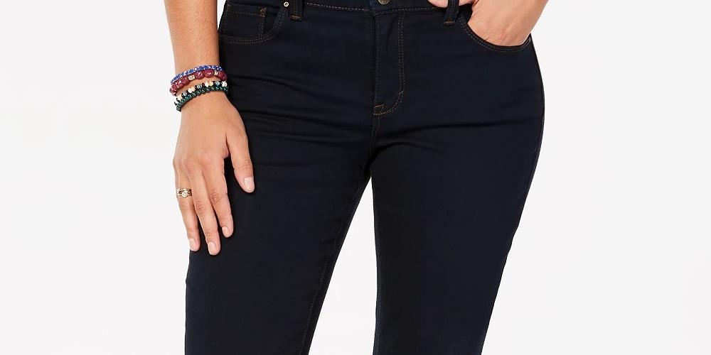 Style & Co Women's Mid Rise Bootcut Jeans Navy Size 12S