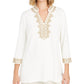 Charter Club Women's 3/4 Sleeve Textured Tunic White Size Petite S