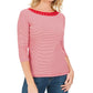 Karen Scott Women's Cotton Grommet Top Red Size Small