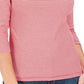 Karen Scott Women's Cotton Grommet Top Red Size Small