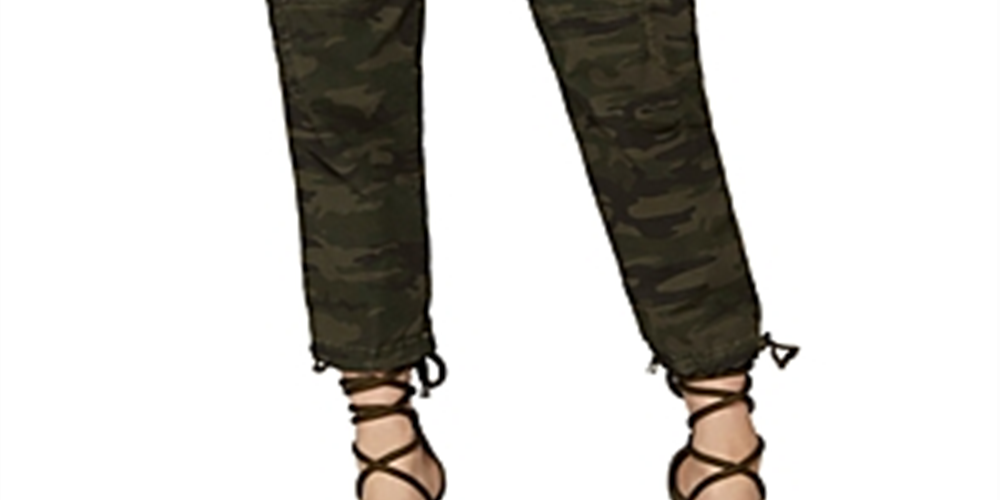 Sanctuary Women's Multi Camo Terrain Crop Pants Green Camo  Size 26