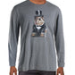 Club Room Men's Bulldog Tuxedo Graphic Crewneck T-Shirt Gray Size Large