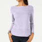Karen Scott Women's Cotton Boat Neck Sweater Purple Size XX-Large
