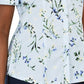 Karen Scott Women's Cotton Floral Print Shirt  Blue Size Medium