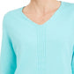 Karen Scott Women's Cotton Cable Knit Sweater Blue Size Medium