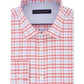 Tommy Hilfiger Men's Fitted Performance Stretch Blue Check Dress Shirt Red Size 15.5X32X33