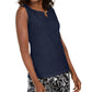 Karen Scott Women's Embellished Keyhole Tank Blue Size Large
