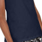 Karen Scott Women's Embellished Keyhole Tank Blue Size Large