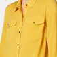 Charter Club Women's Two Pocket Shirt Gold Size X-Large