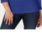 Karen Scott Women's Cotton Henley Shirt Blue Size Petite L
