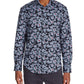 Tallia Men's Slim Fit Performance Stretch Floral Long Sleeve Shirt Black Size XX-Large