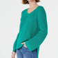 Style & Co Women's Cotton Waffle Stitch Sweater Green Size X-Small