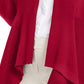 JM Collection Women's Ribbed Handkerchief Hem Cardigan Red Size Small
