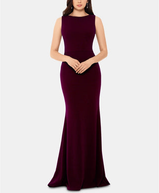 Betsy & Adam Women's Ruffle Back Gown Red Size 6