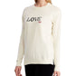 Ralph Lauren Women's Logo Graphic Long Sleeve Crew Neck Sweater White Size Large