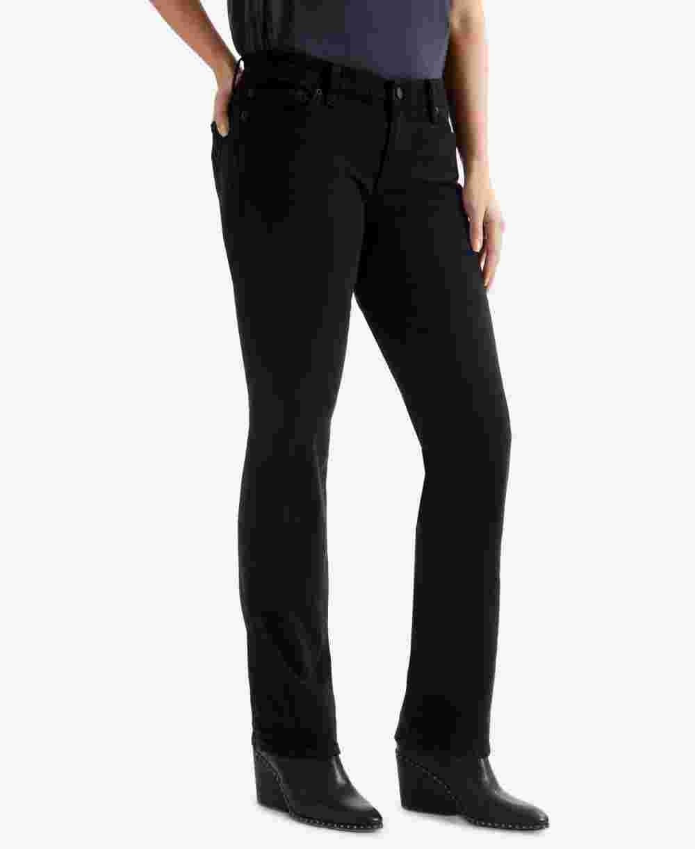 Lucky Brand Women's Denim Relaxed Fit Classic Straight Jeans Black Size 6