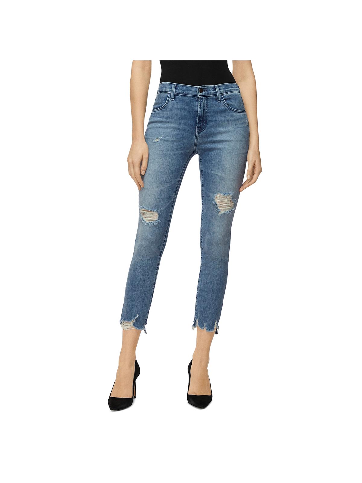 J Brand Women's Alana Denim Destroyed Skinny Jeans Blue Size 31