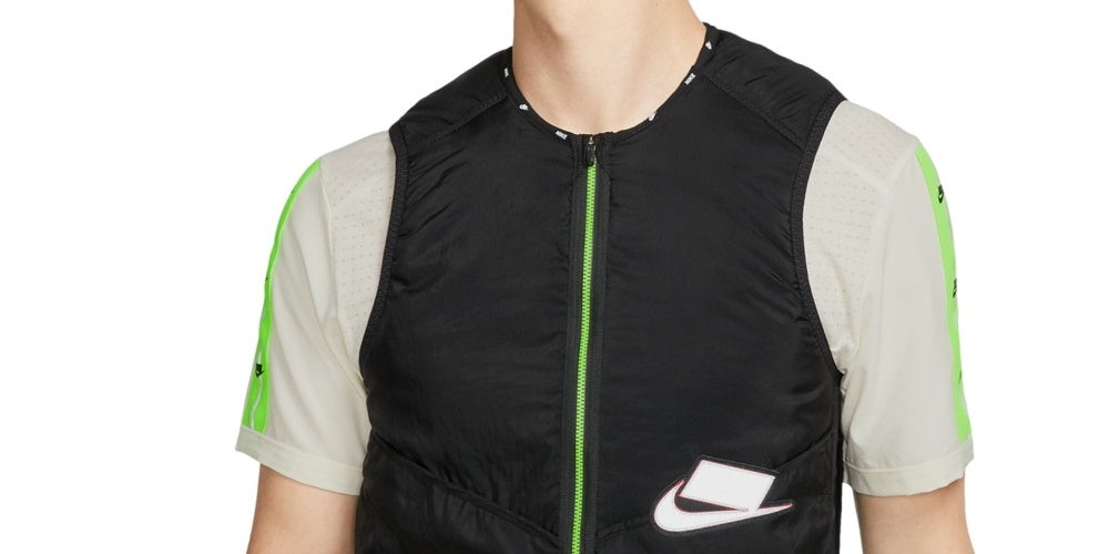 Nike Men's Aerolayer Wild Run Vest  White -Black Size XX-Large