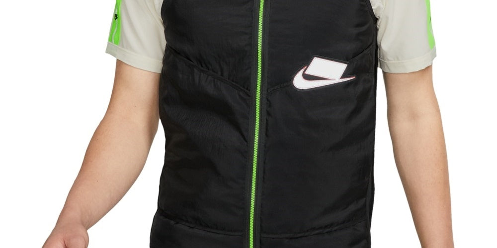 Nike Men's Aerolayer Wild Run Vest  White -Black Size XX-Large