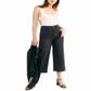 Free People Women's Lace up Cropped Jeans Black Size 31