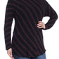 INC International Concepts Women's Striped Tunic Dolman Blouse Red Size Small