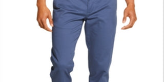 DKNY Men's Bedford Straight Leg Chino Stretch Pants Blue Size 38X30
