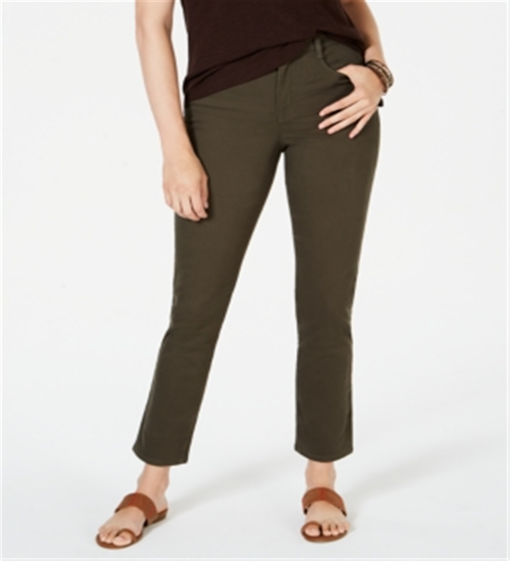 Style & Co Women's Tummy Control Slim Leg Jeans Green Size 2
