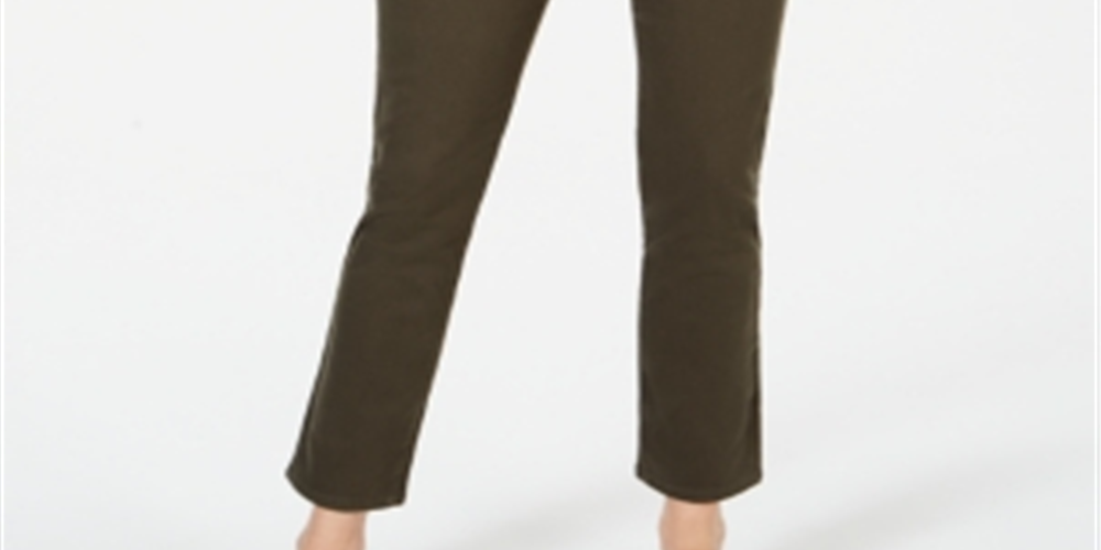 Style & Co Women's Tummy Control Slim Leg Jeans Green Size 2