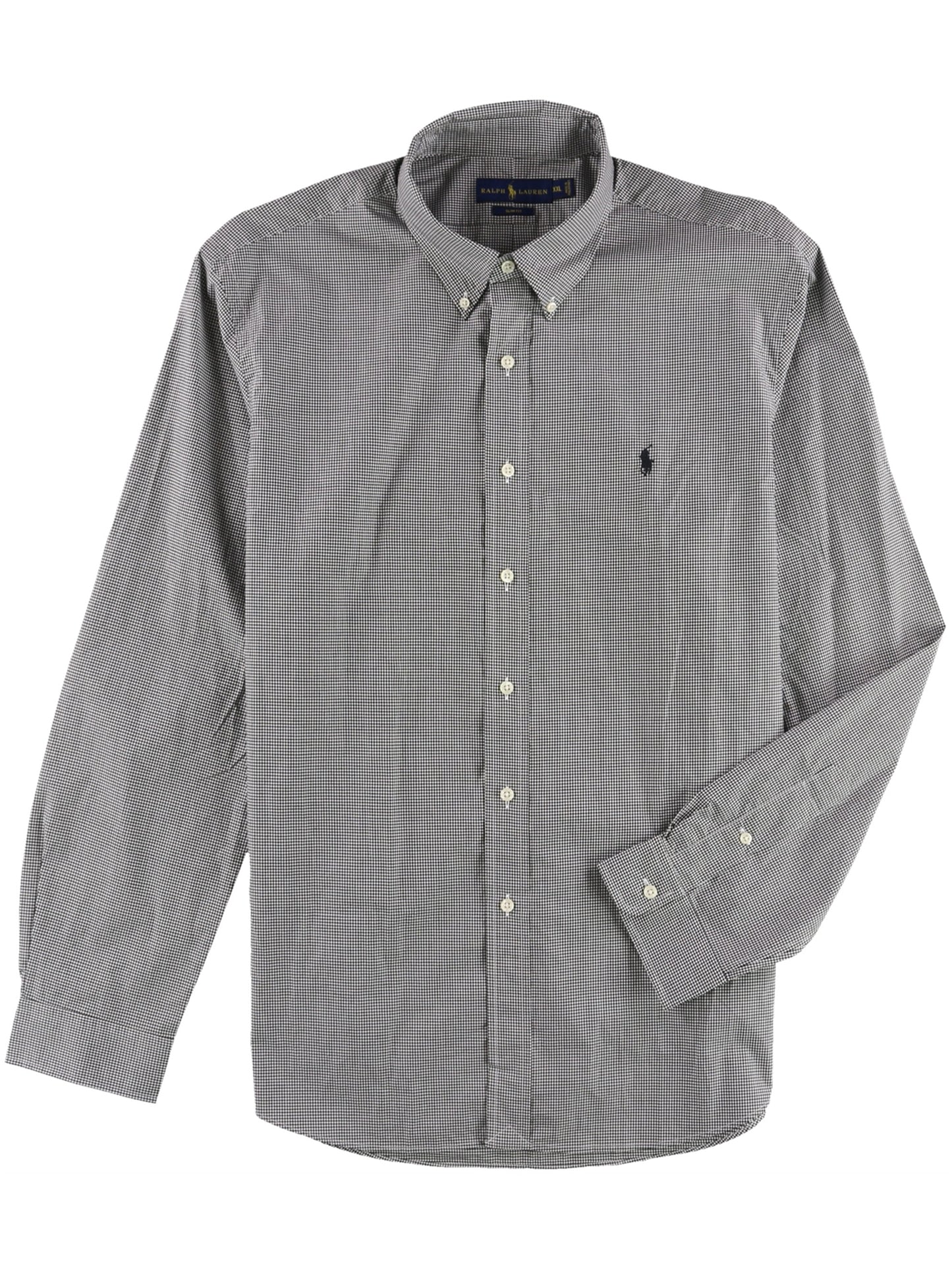 Ralph Lauren Men's Plaid Button up Shirt Black Size XXL