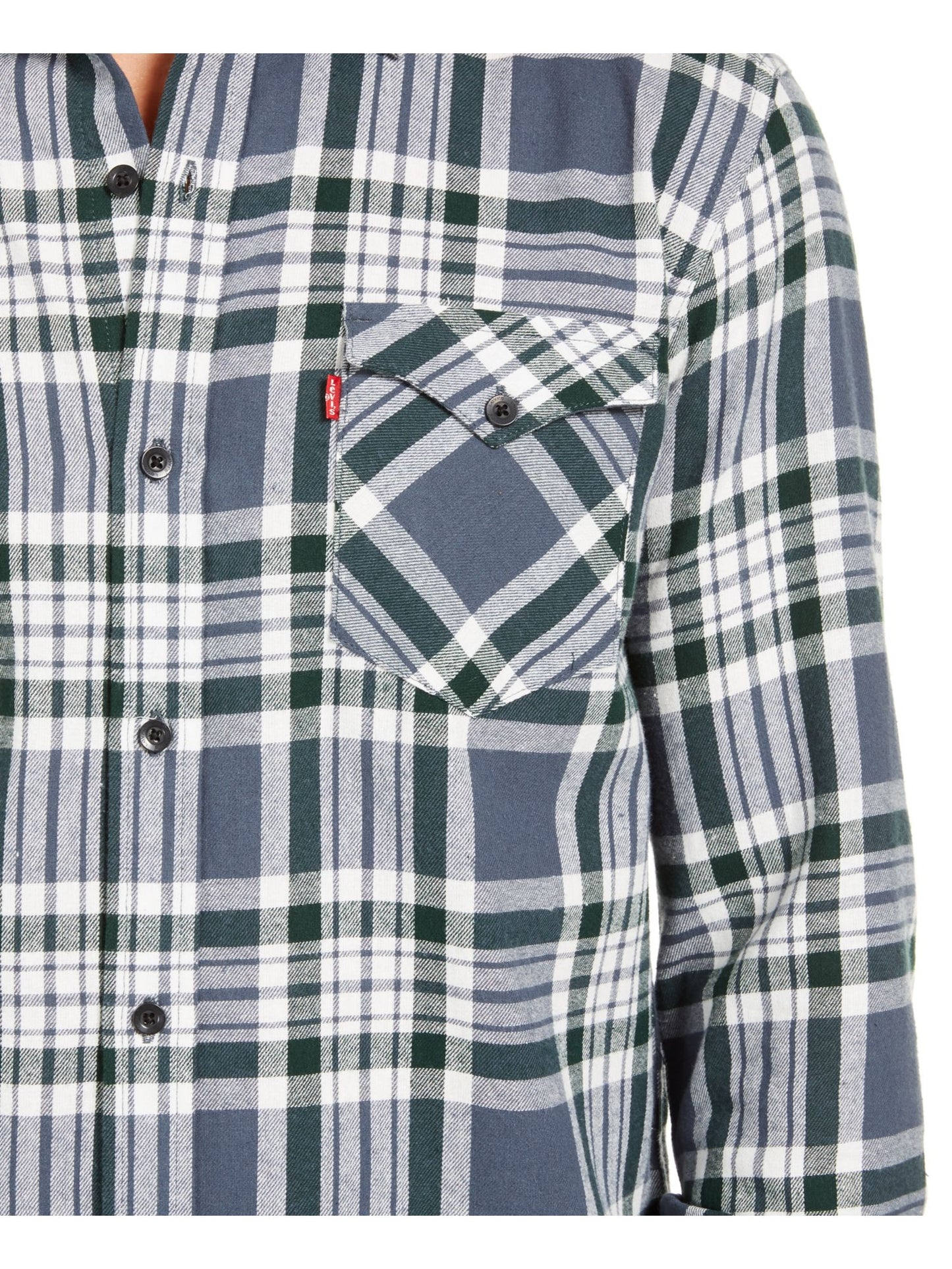 Levi's Men's Nicholas Regular Fit Plaid Shirt Red Size XXL