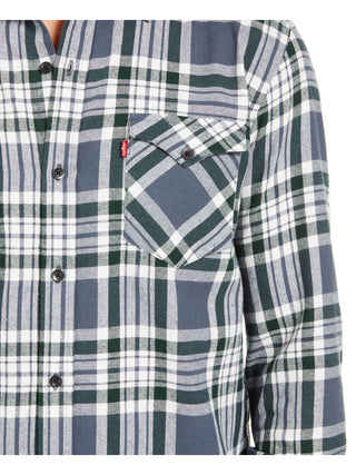 Levi's Men's Nicholas Regular Fit Plaid Shirt Red Size XXL