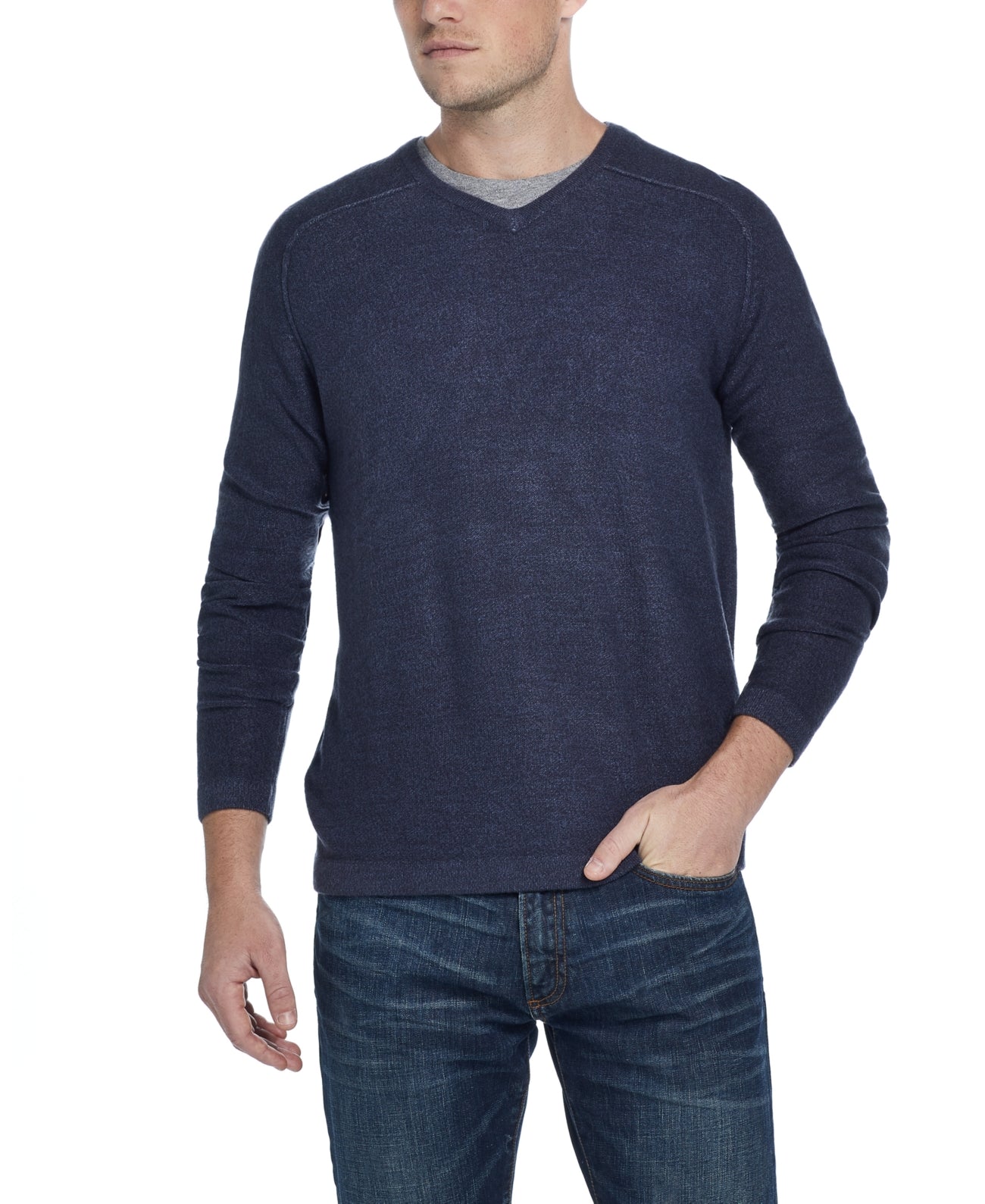 Weatherproof Vintage Men's Soft Touch V Neck Sweater Blue Size XL