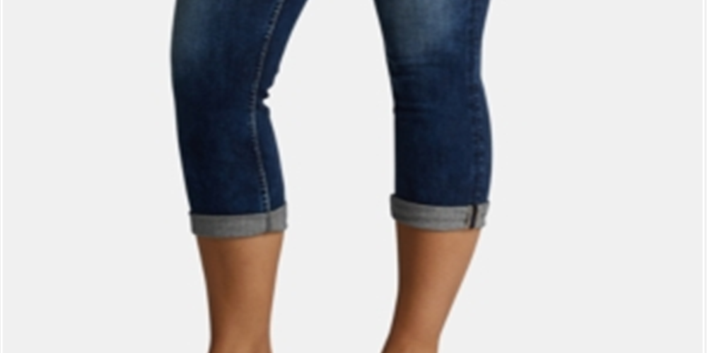 Silver Jeans Co Women's Suki Rolled Capri Jeans Blue Size 33