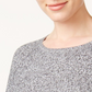 Karen Scott Women's Heather Long Sleeve Jewel Neck T-Shirt Top Gray Size Petite Small