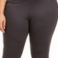 Style & Co Women's Wide Waistband Ponte Knit Leggings Gray Size 24W