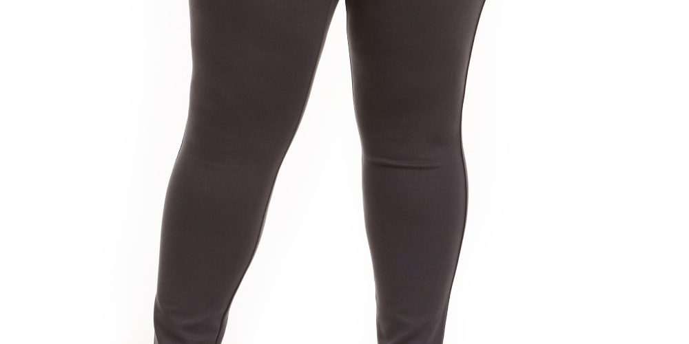 Style & Co Women's Wide Waistband Ponte Knit Leggings Gray Size 24W
