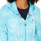 Tommy Hilfiger Women's Cotton Tie Dyed Hoodie Blue Size Medium