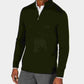 Club Room Men's Long Sleeve Turtle Neck Quarter Zip Sweater Green Size Small