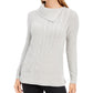 Charter Club Women's Long Sleeve Crew Neck Sweater Gray Size Petite Large