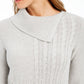 Charter Club Women's Long Sleeve Crew Neck Sweater Gray Size Petite Large