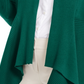 JM Collection Women's Ribbed Handkerchief Hem Cardigan Green Size XX-Large